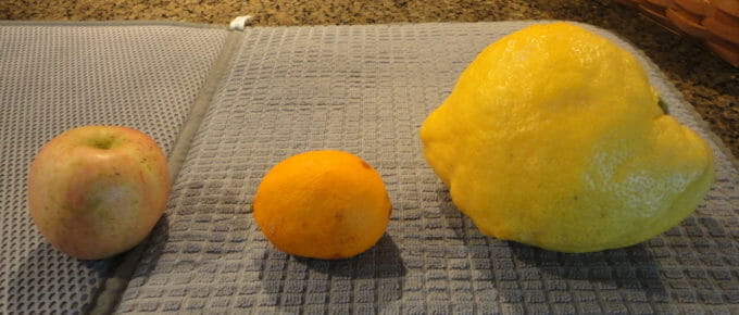 Apple, orange, or lemon