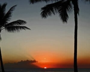 Hawaii sunset filled with beautiful colors