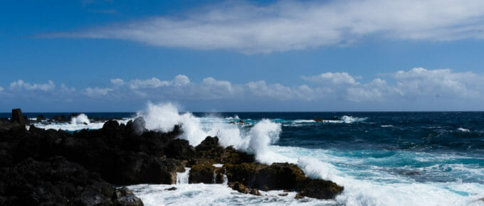 Crashing waves at  Laupahoehoe on the Big Island