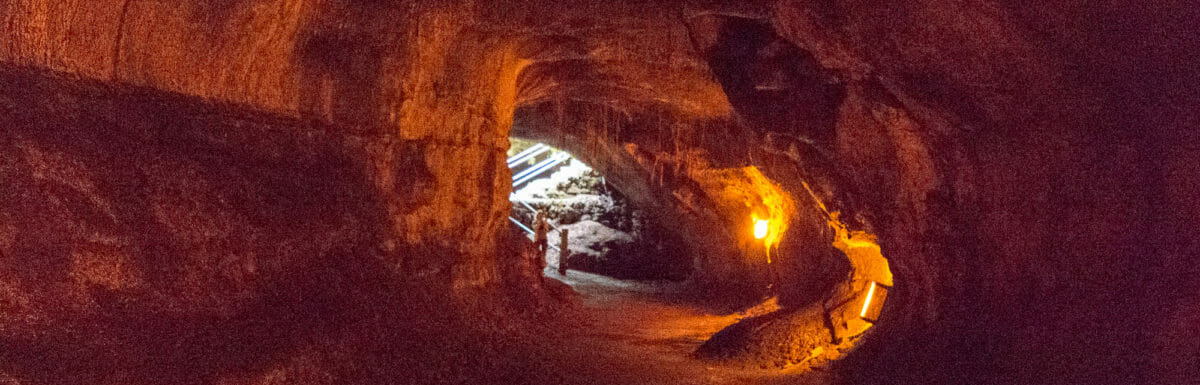 Thurston Lava Tube - the exit in sight