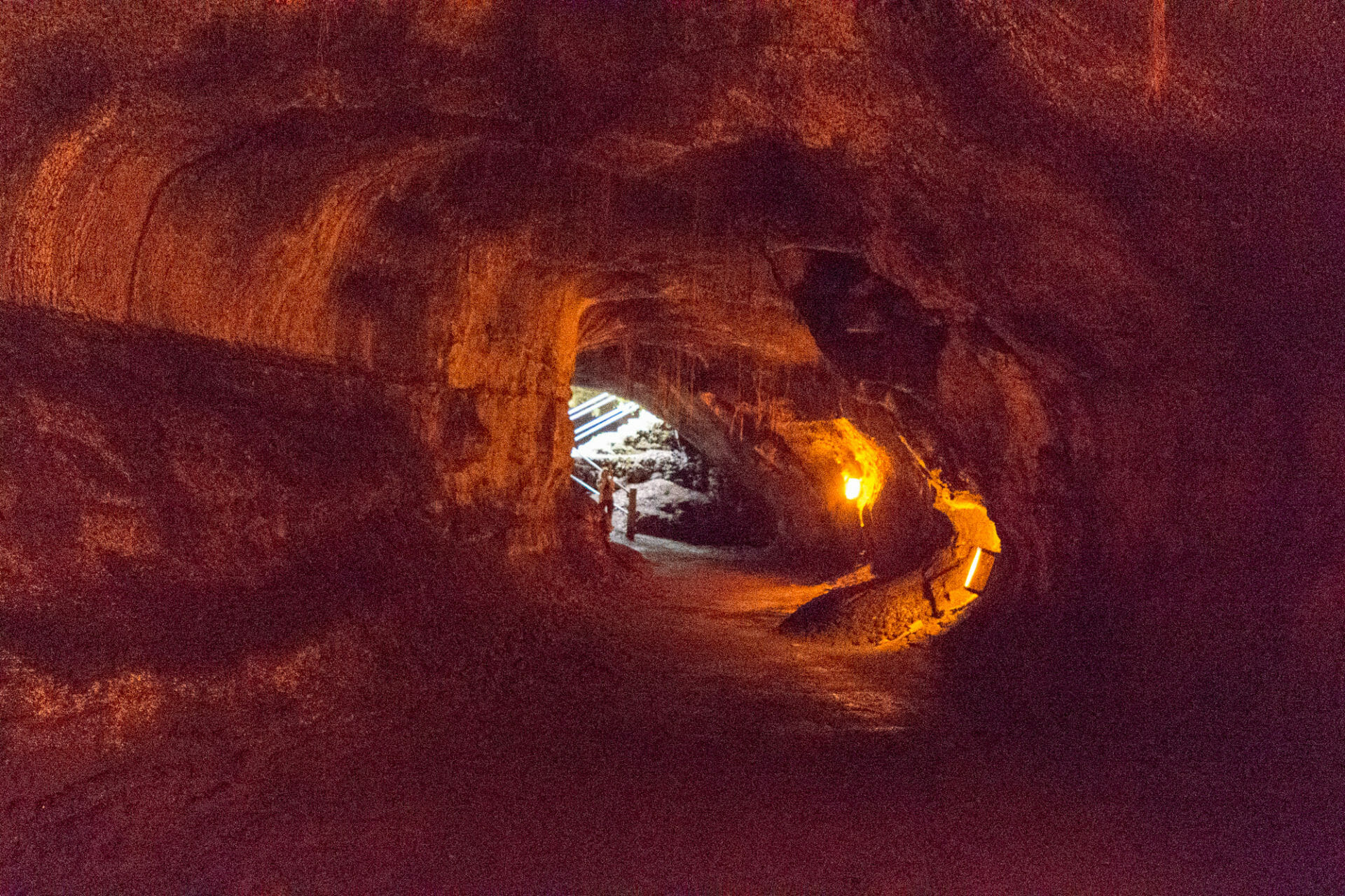 Thurston Lava Tube - the exit in sight