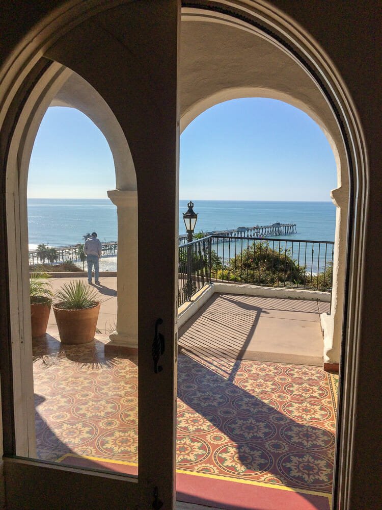 View from the inside of Casa Romantica