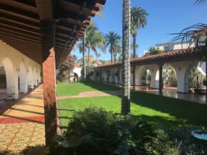 Patio and walkway at Casa Romantica