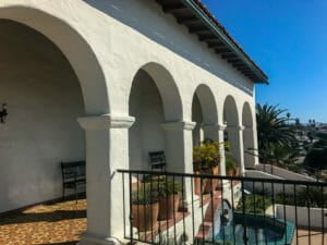 Back patio at Casa Romantica in San Clemente