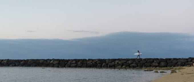 Getting ready for the morning surf