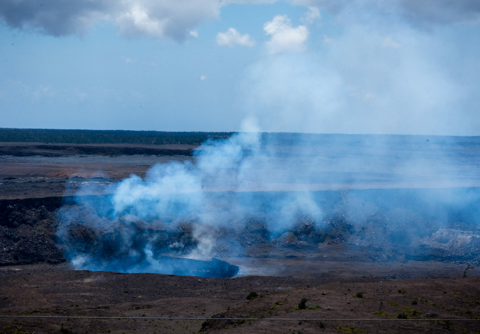 Smoke from Kilauea lava flow