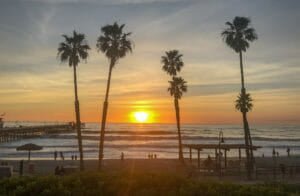 January sunset in San Clemente