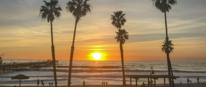 January sunset in San Clemente