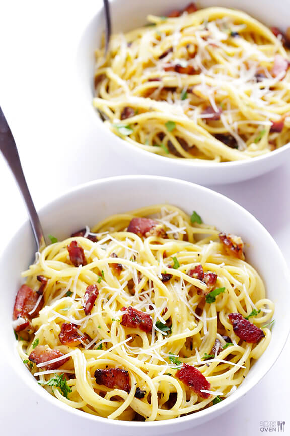 Pasta Carbonara - image courtesy of Gimme Some Oven
