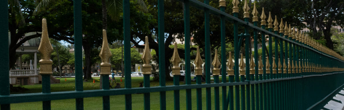 Fence at ‘Iolani Palace in Honolulu