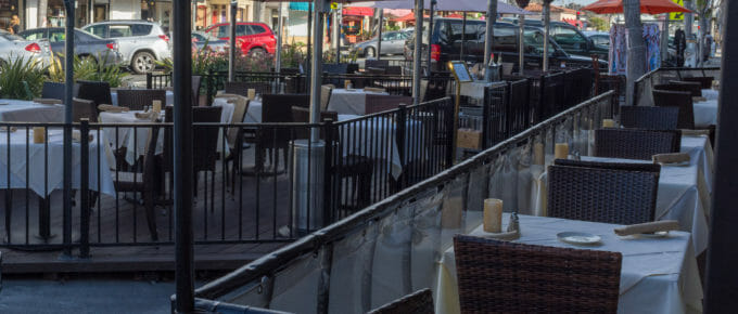 Sidewalk dining in Carlsbad