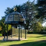 Glass gazebo at Larnach Castle