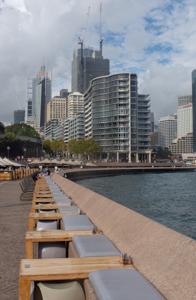 Outside seating at Sydney Opera House walkway