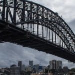 Sydney Harbour Bridge from below
