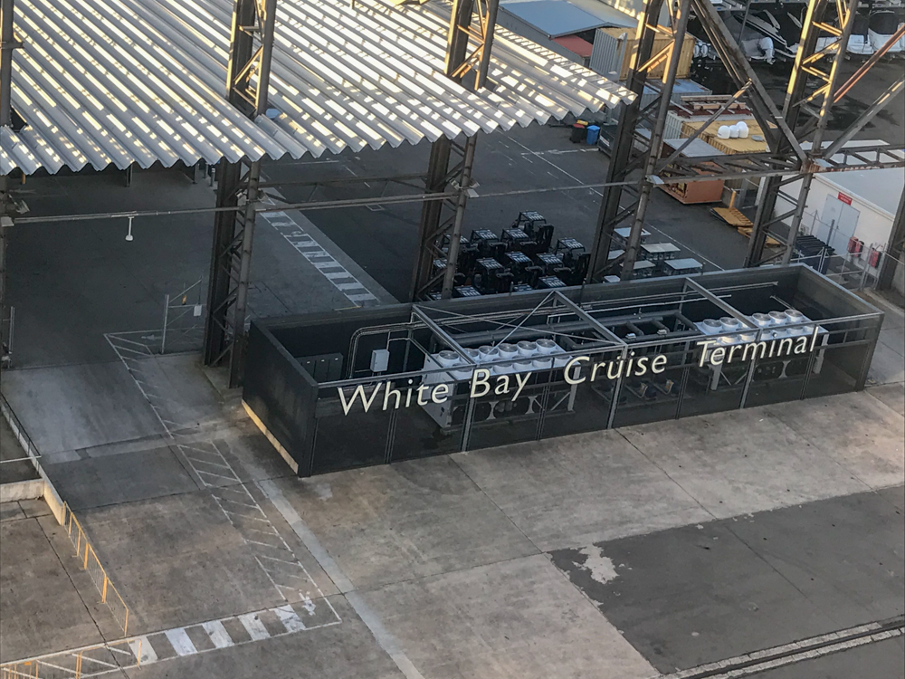 White Bay Cruise Terminal signage