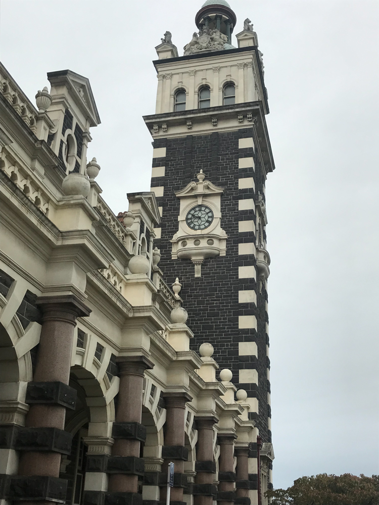 Clock tower on the Dunedin rail station