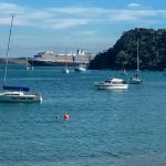 MS Noordam in background