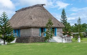 Chief's house in center of village