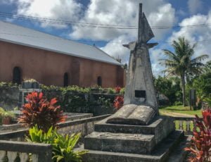 Monument behind Lifou school