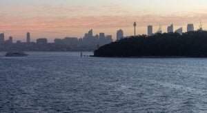 Sydney sunset from MS Noordam