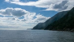 Milford Sound - the Tasman Sea just beyond