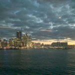 Auckland skyline at sunset