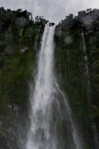 Approaching the falls at Milford Sound