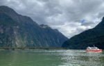 Tour boat on Milford Sound