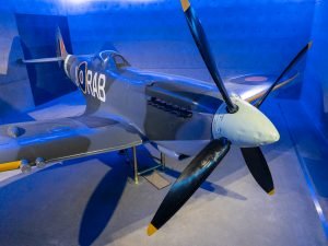 Spitfire airplane inside Auckland War Memorial