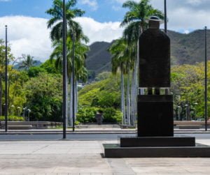 Father Damien watches Eternal Flame