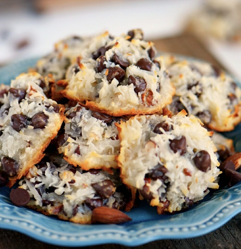 Chocolate Chip Macaroons - aka Almond Joy Cookies
