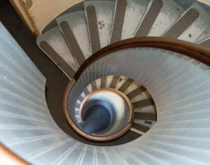 Looking down the stairwell