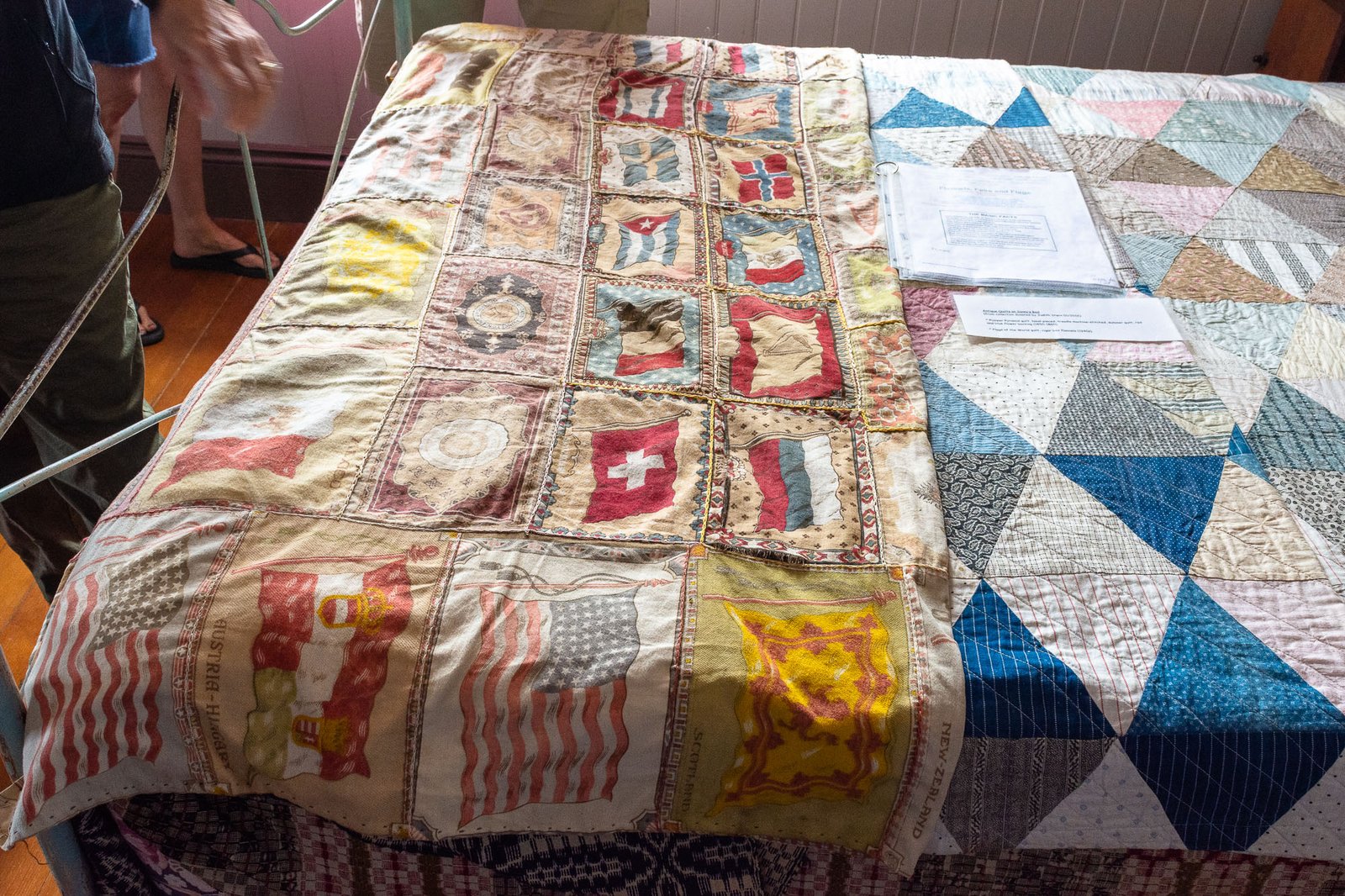 Quilt made from cigar boxes