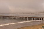 Three piers and  plenty of fog