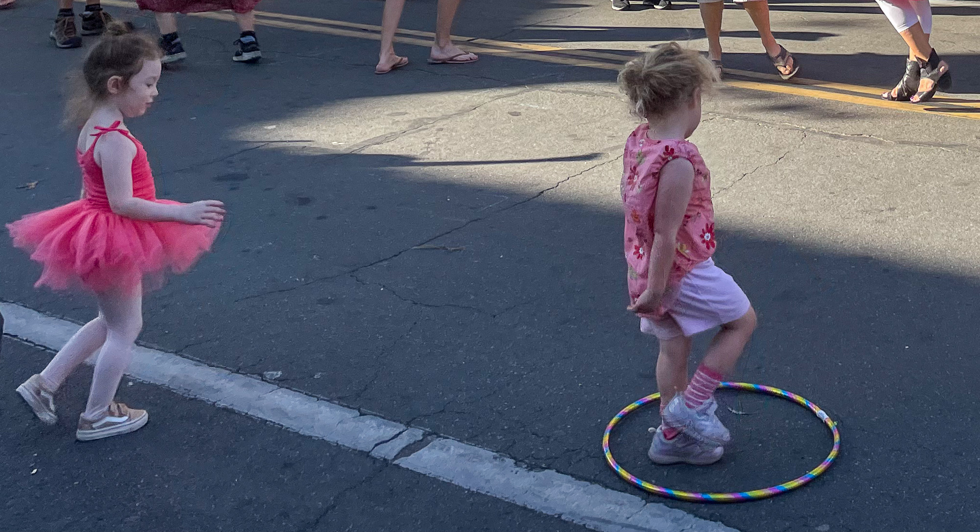 Hula hoops and ballerinas - what could be better!