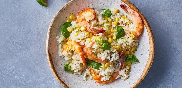 Coconut Rice with Shrimp and Corn