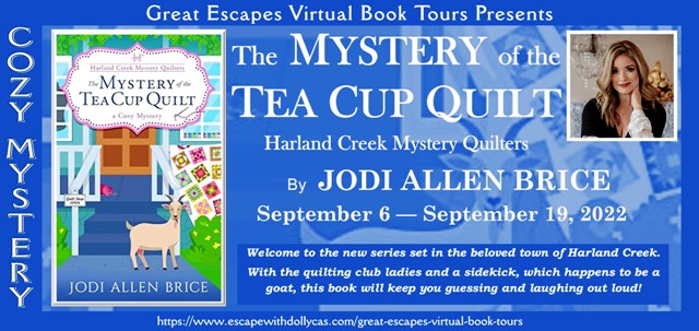 Mystery of the Tea Cup Quilt tour graphic