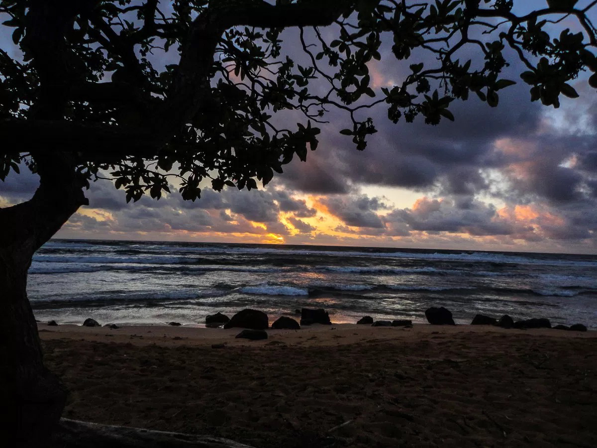 Nukolii Beach at sunrise