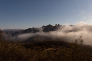 By 9:26 AM, the sun was shining and the fog pulled back like outgoing surf