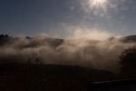 Panning east, the fog is now in full retreat