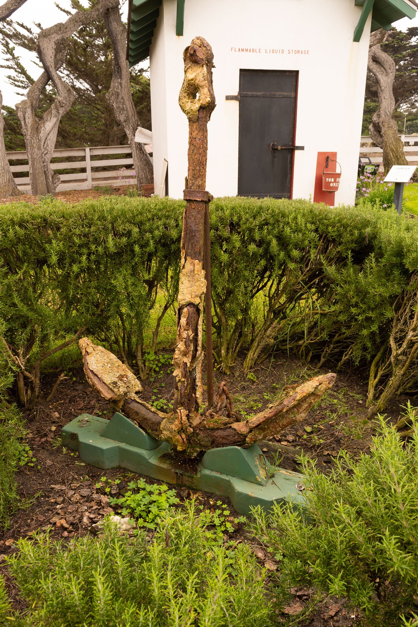 The ocean depths have done their thing on this anchor recovered from a shipwreck.