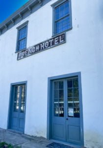 The Stephenson House still bears the French Hotel sign on the front.