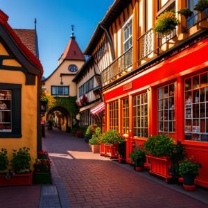 The charm of Solvang shows on Copenhagen Street