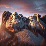 Inspired by Mt. Rushmore at dawn