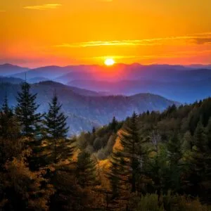 Great Smoky Mountains at sunrise