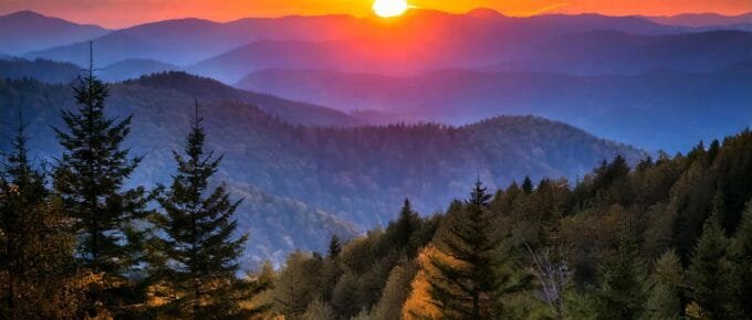 Great Smoky Mountains at sunrise