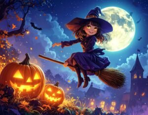 Witch and Jack-O''Lantern